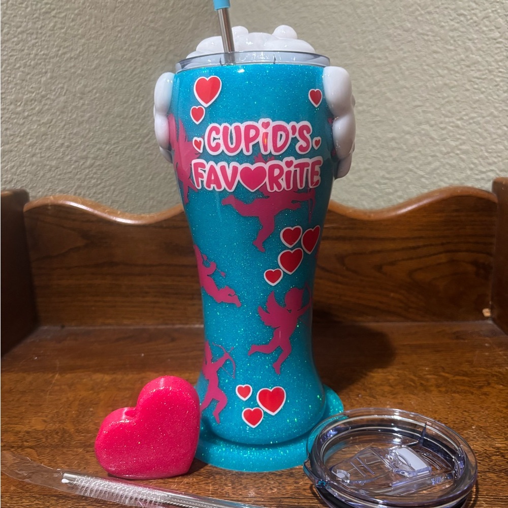Cupid's Favorite Blue and Pink in the clouds Tumbler